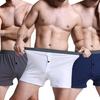 Herren-Boxerunterwäsche, mittelhoher Schnitt, elastischer Bund, Knopfdekor vorne, U-konvexe Shorts, Höschen, bequeme Nachtwäsche für den Alltag