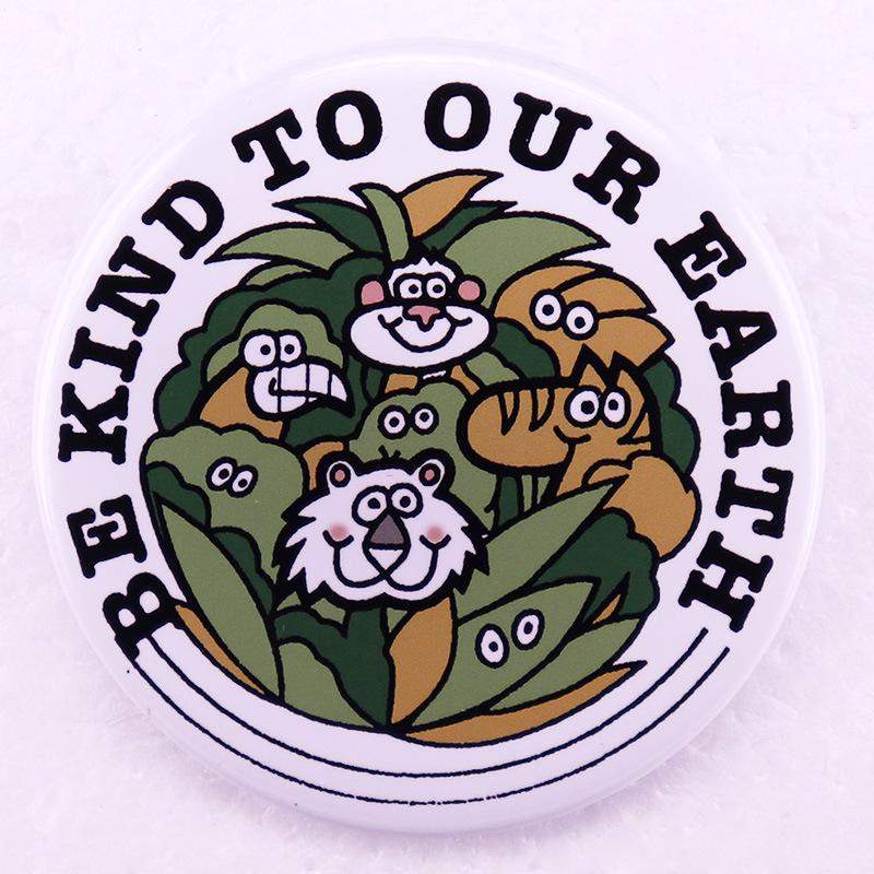 Eco-Friendly Earth Tinplate Badge