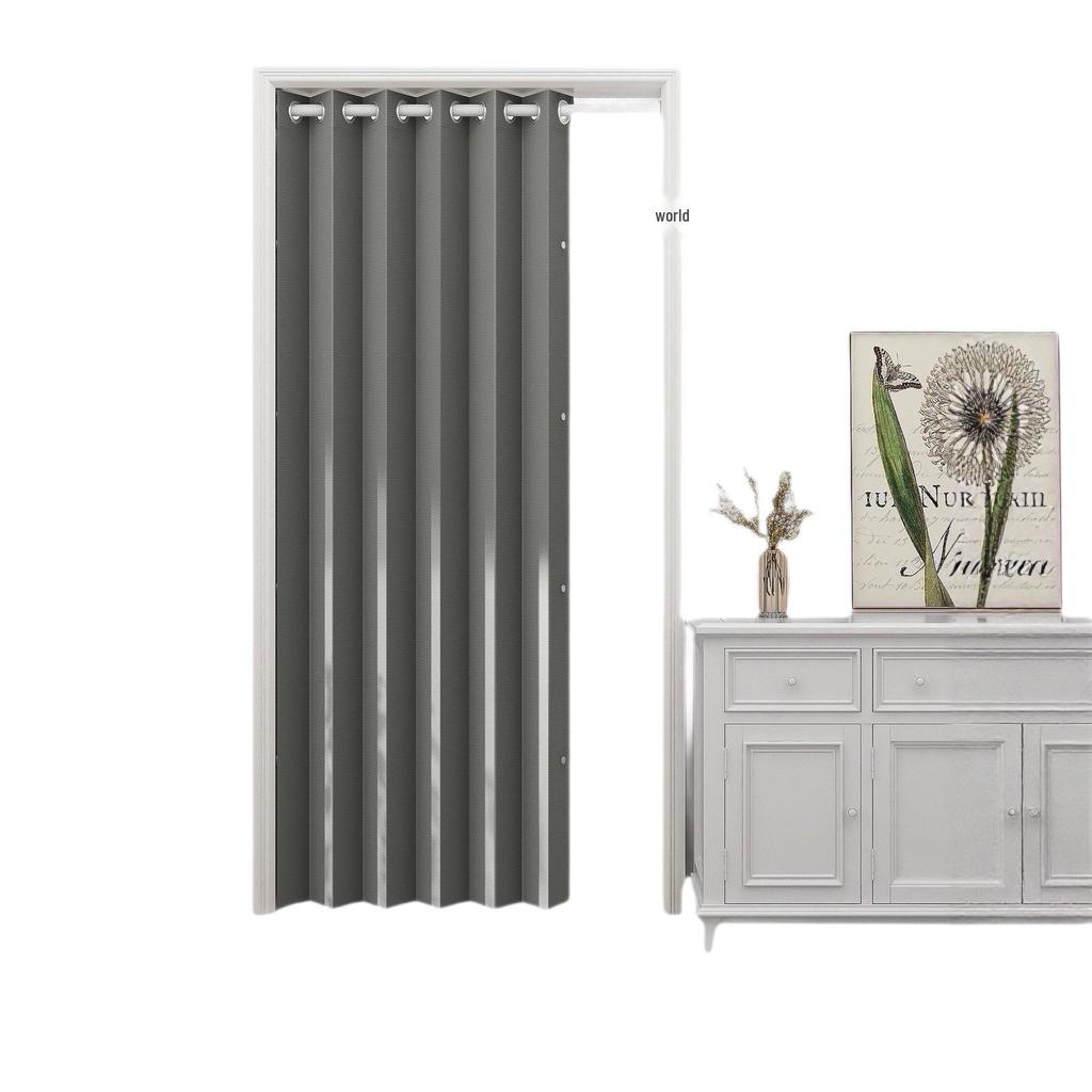 Full Blackout Waterproof Magnetic Door Curtain: No-Drill, Windproof, Soundproof, Invisible Folding Partition