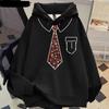 Unisex Retro Hong Kong Style Loose Hoodie - Casual Spring/Autumn Top for Couples
