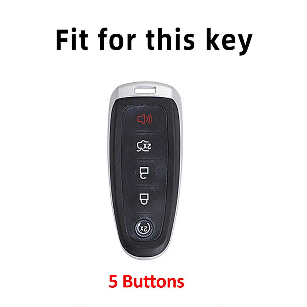 Shell Fob for Ford Escape Focus Edge Explorer Taurus Flex Lincoln MKS MKT MKX MKZ Navigator 5 Buttons Remote Holder Car Key Case