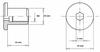Hexagonal Nut - Hexaton - M8 X 19 X 16 Mm - Galvanized Steel - Pack of 50 Pieces - Flat Head