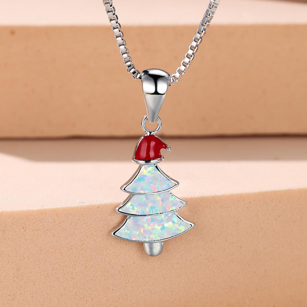 Christmas Tree Necklace Womens Fashion Accessories Gentle and Versatile Collarbone Chain Accessories