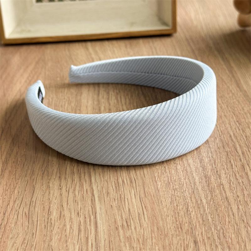 

Embossed Diagonal Texture Headband Sweet Macaron Color Hair Hoop Wide Thick Spongy Hairband For Elegant Women Daily Styling