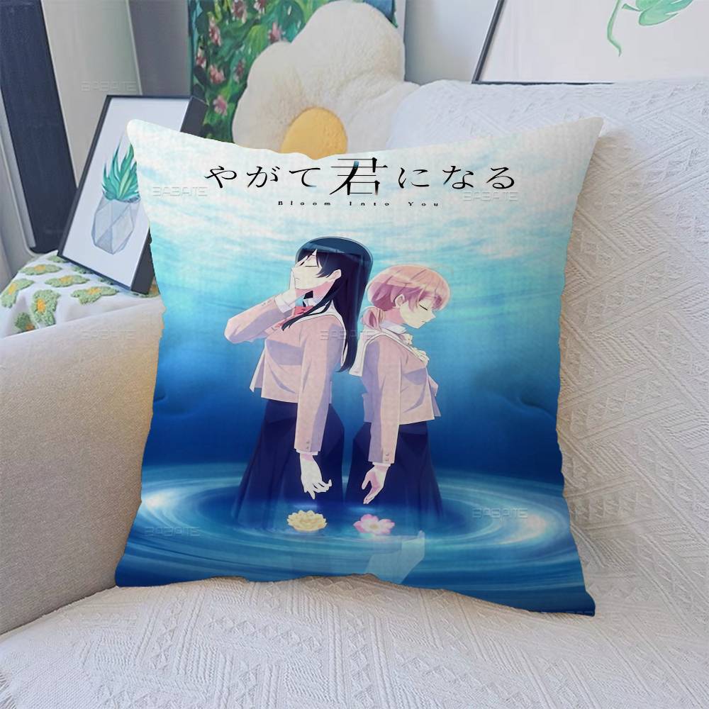 Anime Bloom Into You Cushion Cover Pillow Cover Decor Pillowcase Printed Cushion Case for Couch 30cmx30cm