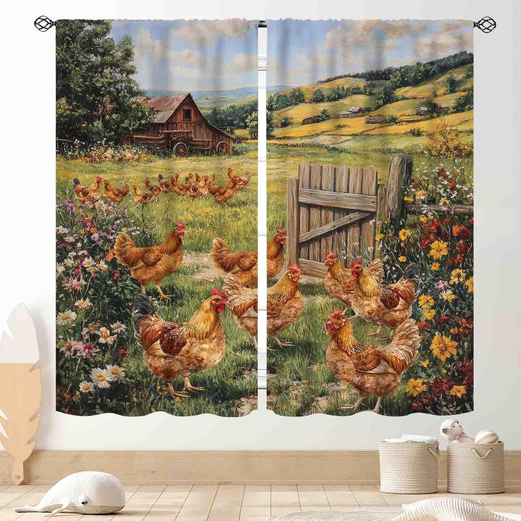 Retro Tableware Kitchen Text Curtain Panels,Distressed Wood Fork Spoon Sweet Home Slogan Full Print Drapes For Bakery Cafe Decor