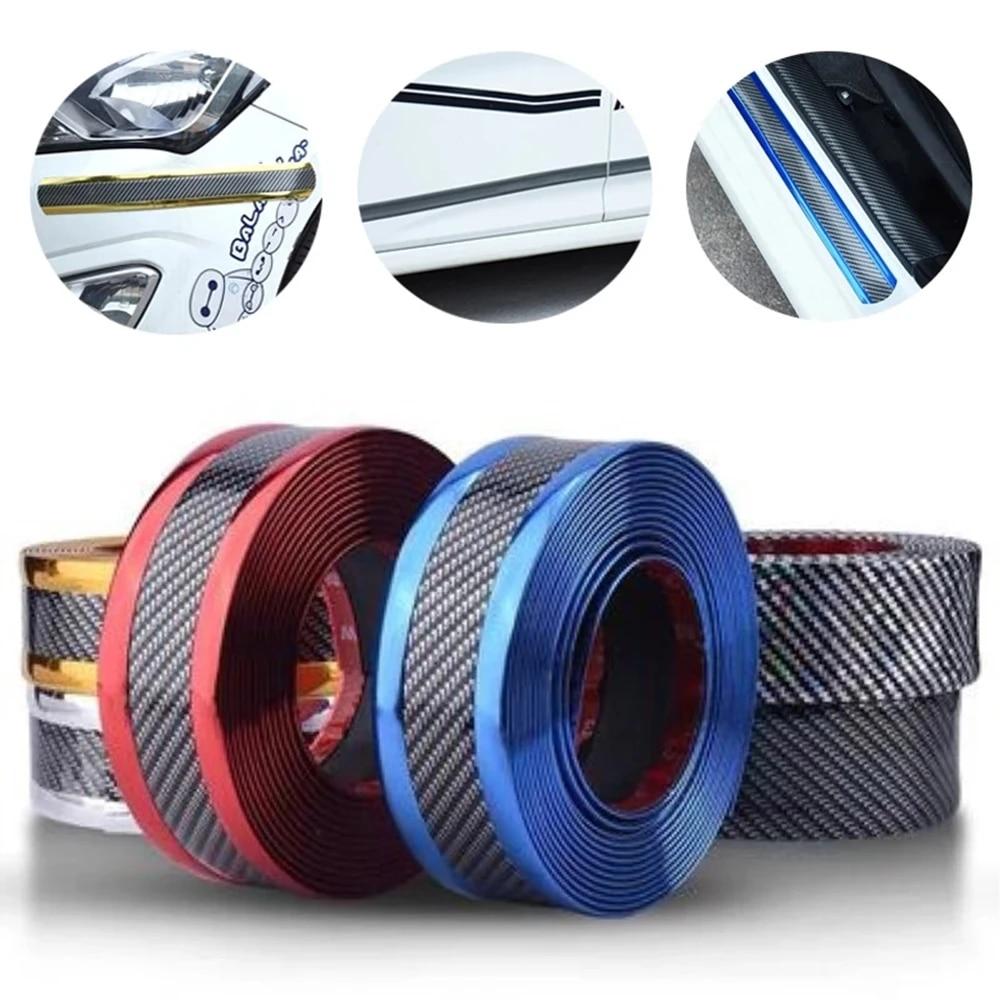 Car Stickers Anti Scratch Door Protector Carbon Fiber Strip for Car Accessories Civic G10 Lancer X Tuning Car Accessories W203