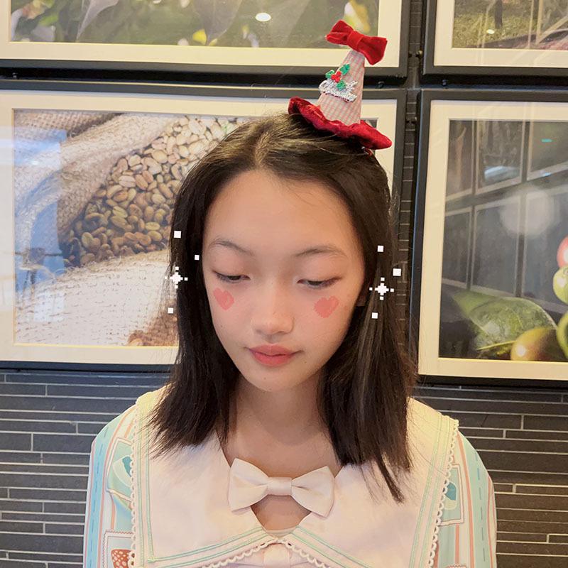 2025 Weihnachtsbaum Samt Schleife Stirnband & Haarspangen Set für Kinder