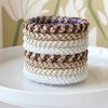 Boxed Fresh and Cute Multi-color Knitted Hair Ribbon Set of 8 Pieces - Sweet and Elegant Girls' Hair Bun Headband Hair Decor for Women