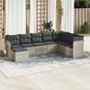 VidaXL Garden Lounge Set with Cushions 8 Pcs, Sofas with Adjustable Feet, Outdoor Furniture Set Patio Terrace, 3249891