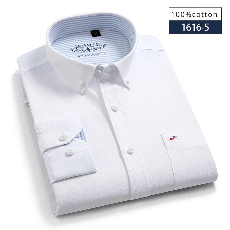 New in shirt hight quality 100%cotton oxford long-sleeve shirts for men slim fit formal shirt soft office elegants white clothes