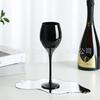 2024 Black Simple Red Wine Cup Star Shine Black Champagne Cup Black Lacquer Wine Cup Blind Glass Stemware