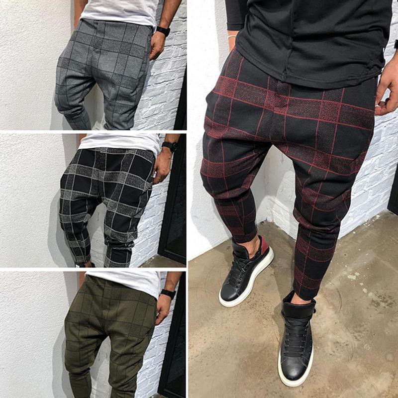 Vintage Side Stripes Printed Track Joggers Pants Mens Hip Hop Color Block Patchwork Red XL