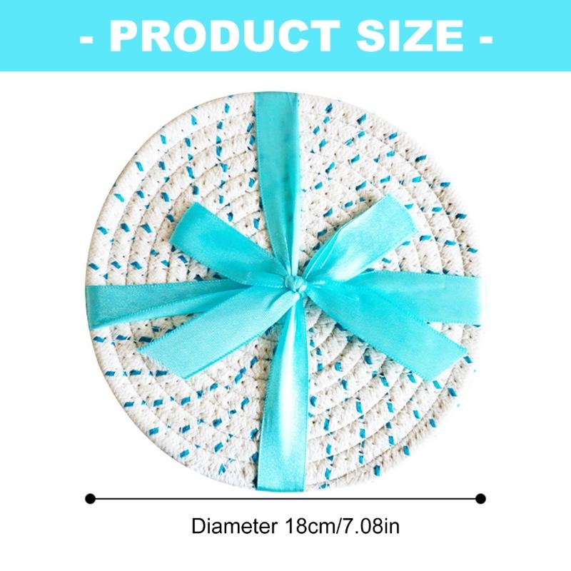 3Pcs Kitchen Table Mats Heatproof Colorful Dish Pad With Nonslip Base For Home Dining Protections Use