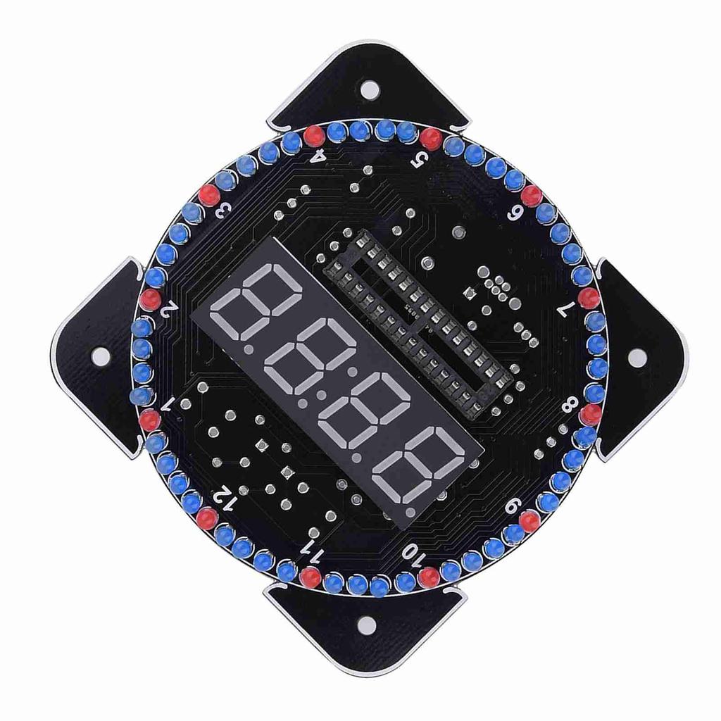 DIY MultiFunction Light Control Rotation Digital LED Electronic Temperature Clock Kit Suite