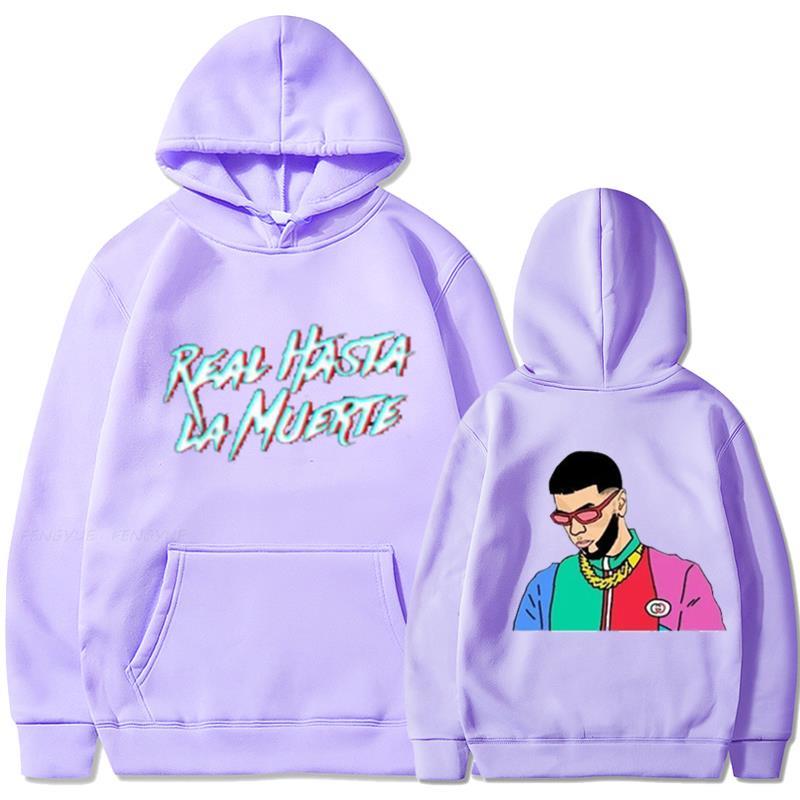 Anuel AA Potištěné mikiny Mikina Kabát Real Hasta La Muerte ležérní Teplákové Kostým Unisex Dámské Oblečení Anime Pulovr Mikina