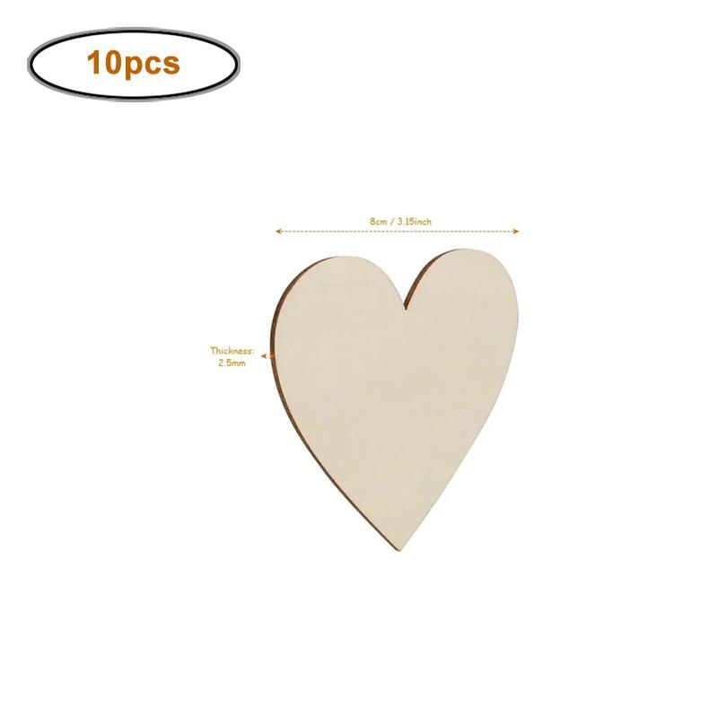 1-15cm Unfinished Wood Heart Slices, Natural Blank Wooden Hearts for DIY Crafts, Art, Painting, Wedding, Valentine's Day Decor