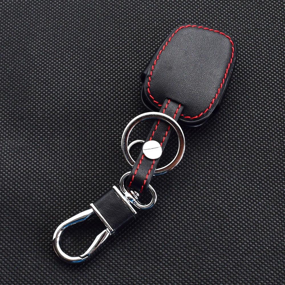 Leather Car Key Cover Bag For Renault Clio Symbol 2006 2007 2008 Kangoo Master Remote Fobs Shell Protector Case Auto Accessories