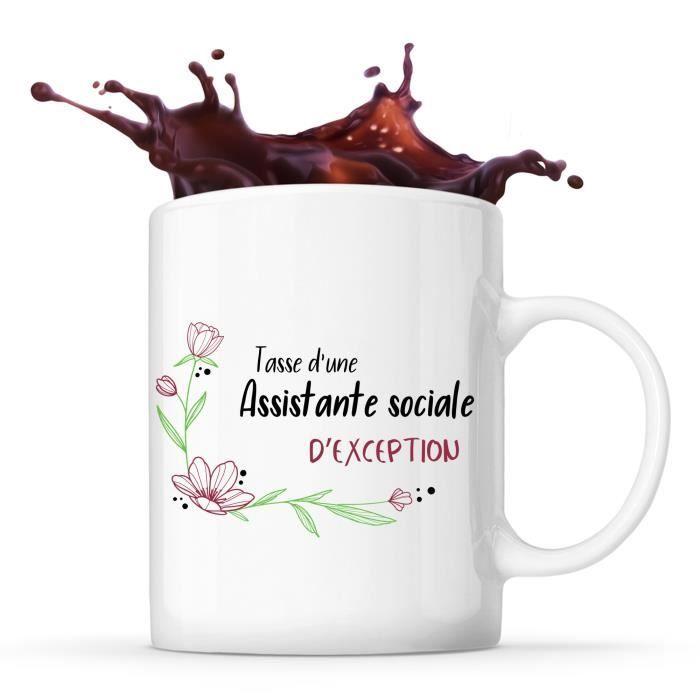 Mug - Assistante Sociale - Céramique - 325 ml - Résistant Lave-Vaisselle - Design Imprimé
