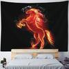 Unicorn Forest Art Tapestry Wall Hanging Starry Sky Horse Background Poster - Cartoon Home Decor Bed Sheet & Beach Mat