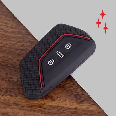 Silikon-Autoschlüsseletui, Schlüsselanhängerhalter, Abdeckung, Verkleidung, Autozubehör, für VW Golf 8 Mk8 GTI GTD R ID3 ID4 2020, Dekoration