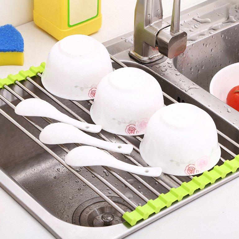 PVC acero inoxidable frutas vegetales drenaje marco cocina fregadero estante grande PVC acero inoxidable frutas vegetales drenaje marco cocina fregadero estante grande