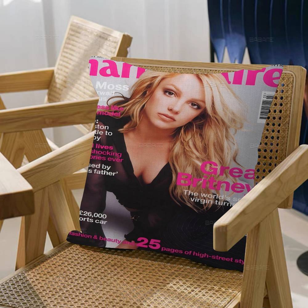 B-Britney S-Spears Office Cushion Pillowcase Car Cushion Cover45X45CM Lumbar Pillowcase Sofa Pillowcover