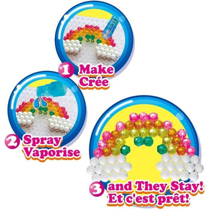Aquabeads Méga recharge 2400 perles, perles qui collent avec de l'eau, 31502, 24 couleurs, dès 4 ans