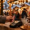 Christmas Market Counter Decor Payment Wand, Festive Credit Card Holder for Readers, Reindeer Reader Accessory Snowman Snowflake Holiday Retail