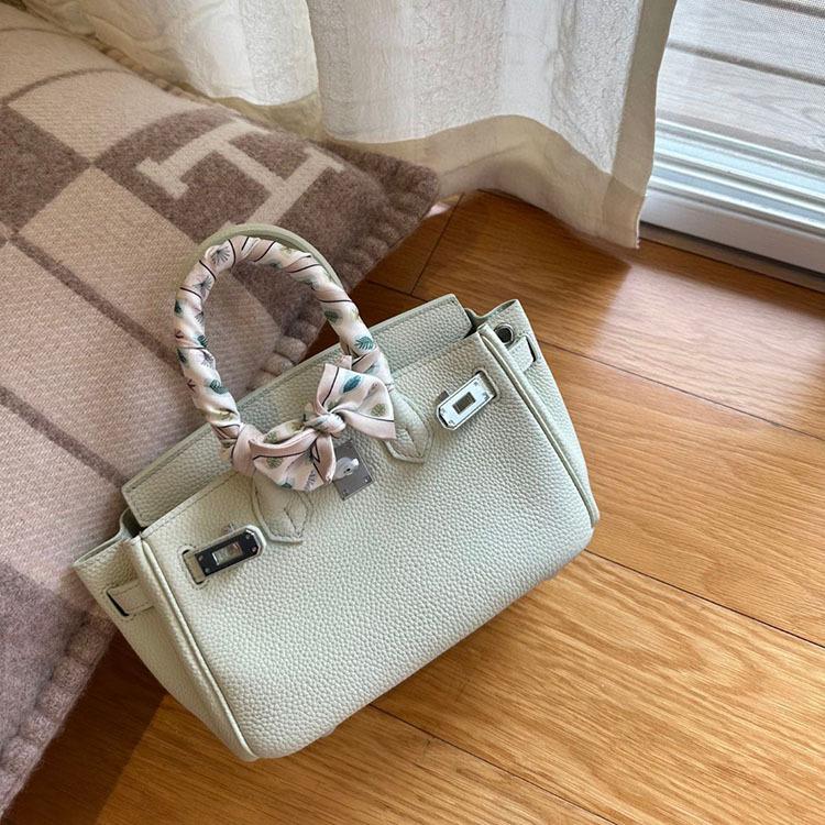 Bag Premium Platinum Bag Dreamy Purple TOGO Top Layer Cowhide Handbag Shoulder Crossbody Bag Versatile Women's Bag 20cm