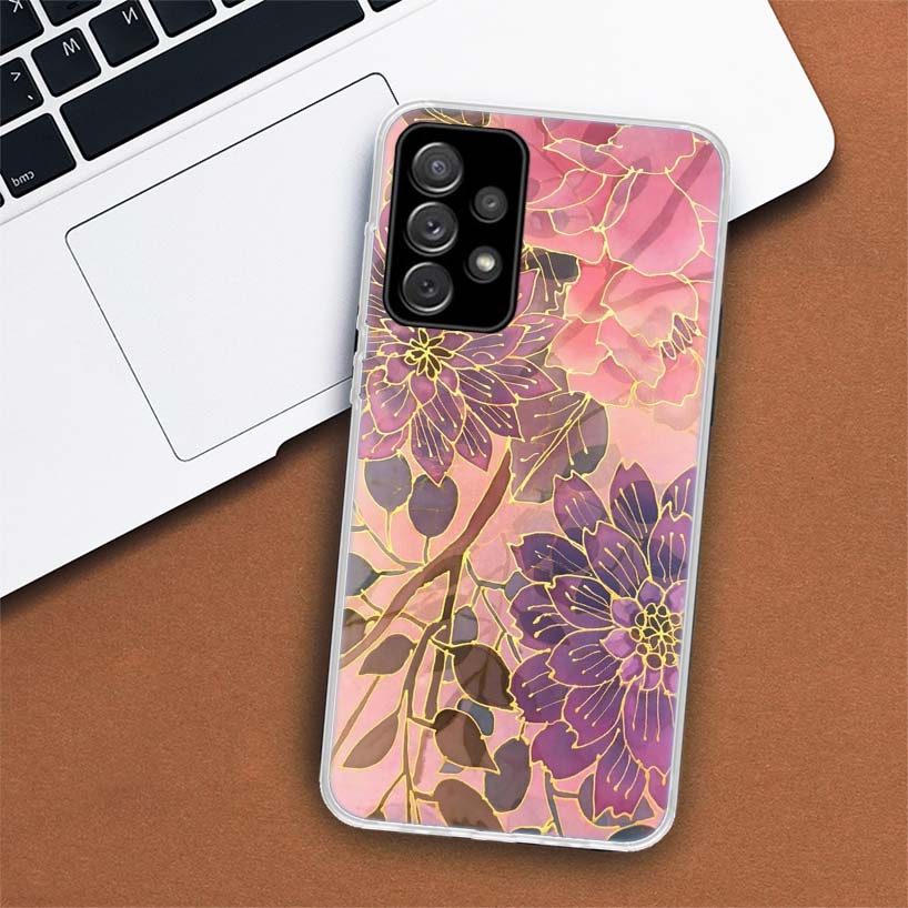 Schöne Rose Bling Bild Telefon Fall Für Samsung Galaxy A55 A54 A53 A52 A15 A14 A13 A12 A35 A34 A33 A32 a25 A24 A23 A22 A04S