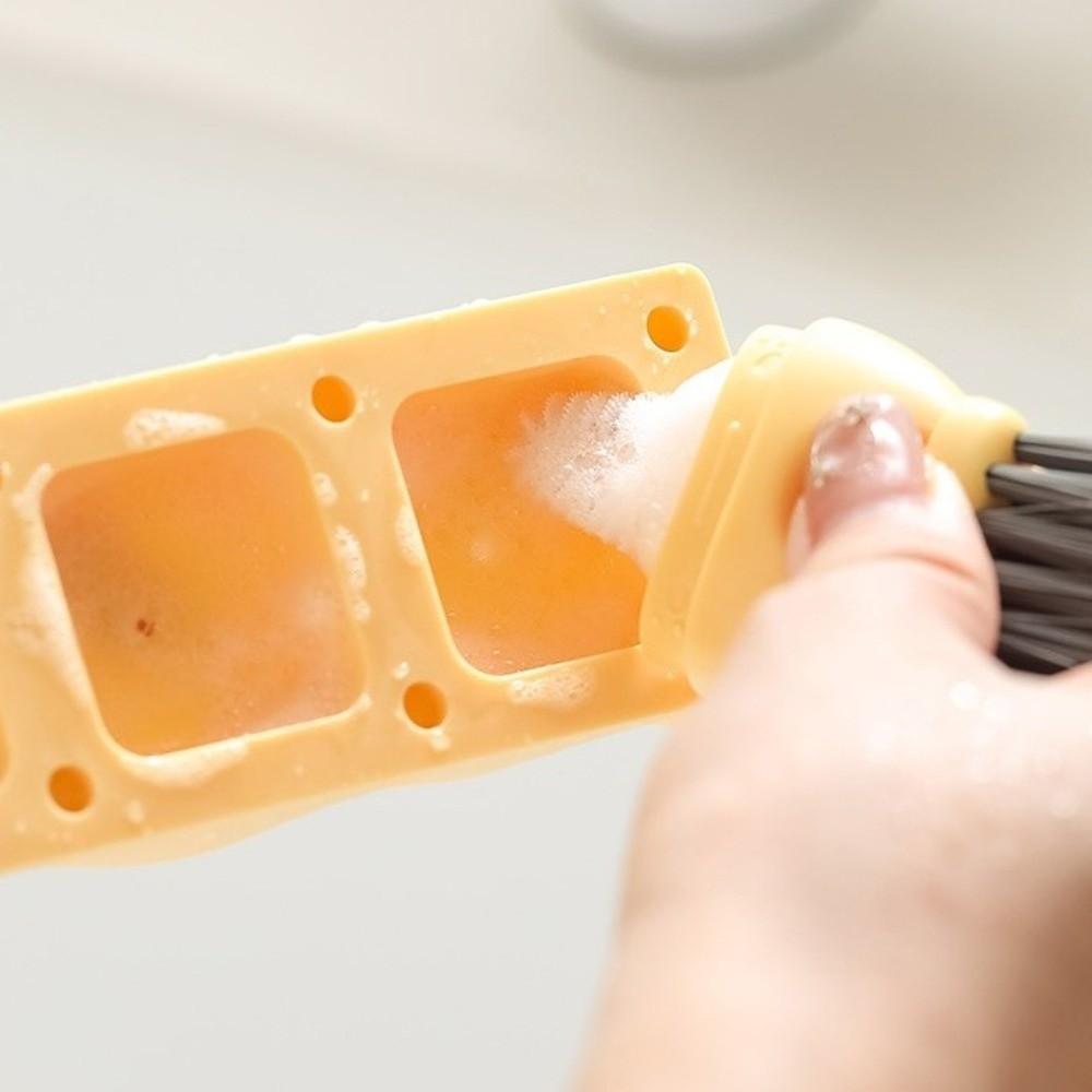2 Pieces Cartoon Cup Cleaning Brush Deep Clean Efficient Bottle Gap Brush Detachable Thick Bristles Lid Cleaning Brush Kitchen