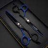 6.0" Black-Blue Notch Handle Napson Hairdressing Thinning & Straight Shears