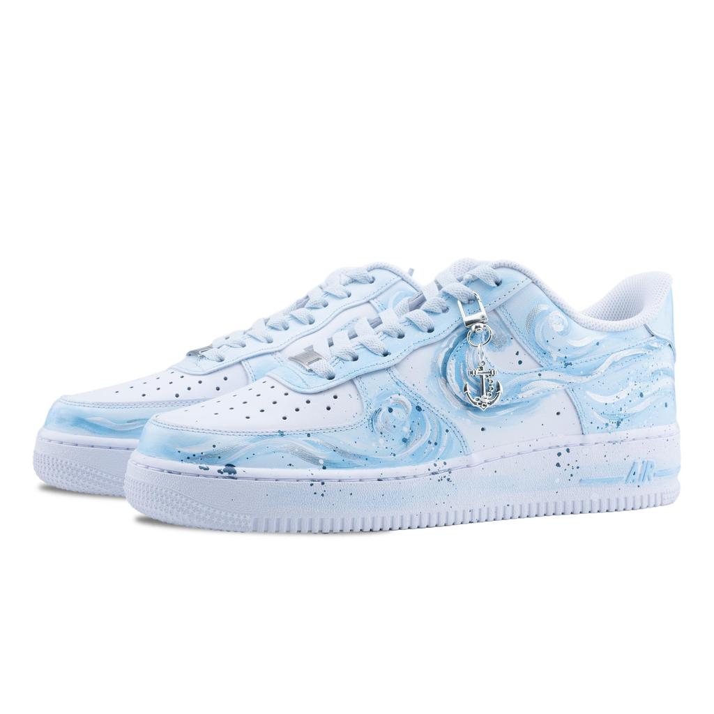 Nike Air Force 1 Starfall Jian Ware Rezistente la Alunecare Rezistente la Abraziune Pantofi de Skateboard Low top Unisex Albastru Cer CW2288-111(Echipa626-)