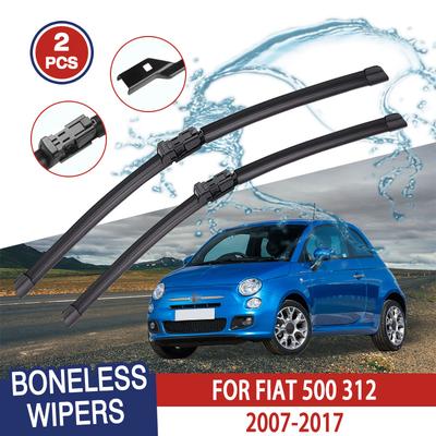 Wiper Blades For FIAT 500 312  2007-2017 Front  Windshield Clean Window Windscreen Auto Parts Car Rain Brushes 24''+14''