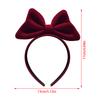 Year Red Velvet Bow Knot Headband Red Black Big Bow Knot Christmas Headwear Women Girls Hair Accessories Hair Band Ties
