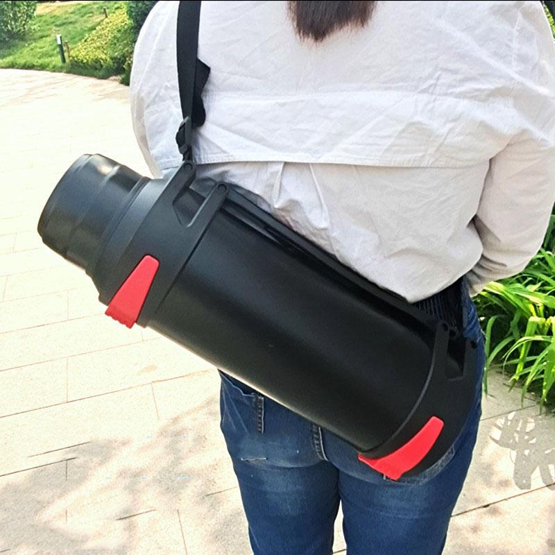 1600-3000ML Große Thermosflasche Vakuumflaschen Edelstahl Hydro Isolierte Wasser Thermobecher Mit Gurt 48 Stunden Insalation