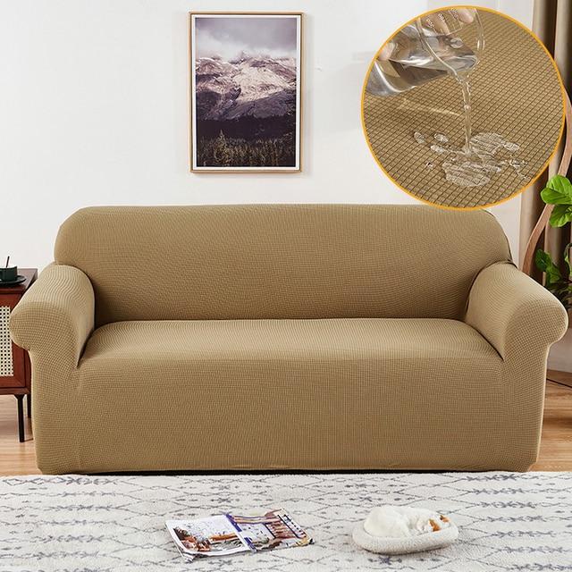 Waterproof Sofa Cover Armchair Slipcover 1/2/3/4 Seater Cover Polar Fleece Sofa Cover Furniture Protector for Home Living Room