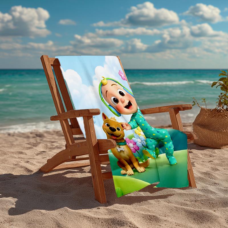 Ultra-Soft Beach Towel with Cocomelon Theme,Ideal for Pool - Camping, Diving - Perfect Travel Essential, Vibrant Beach Towel.