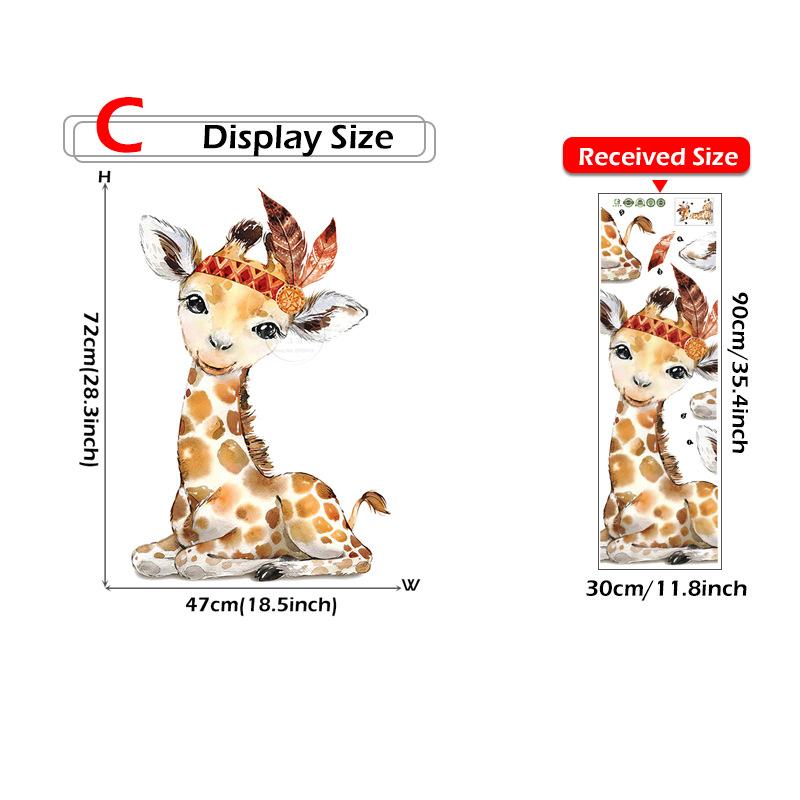 Children's Room Wall Stickers Cartoon Animals on Train Airplane Hot Air Balloon Wall Decals Baby Nursary Kindergarten Decoration