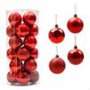 24 Pieces Christmas Tree Ornaments Shatterproof Hanging Xmas Balls for Outdoor Decor