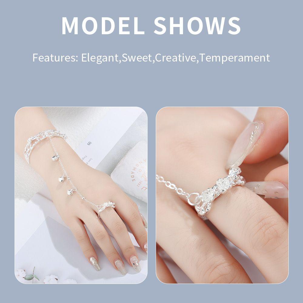 Style Bangle Fairy Charm Bracelet Ring Bangle Adjustable Opening Butterfly Bells Ring Bracelet