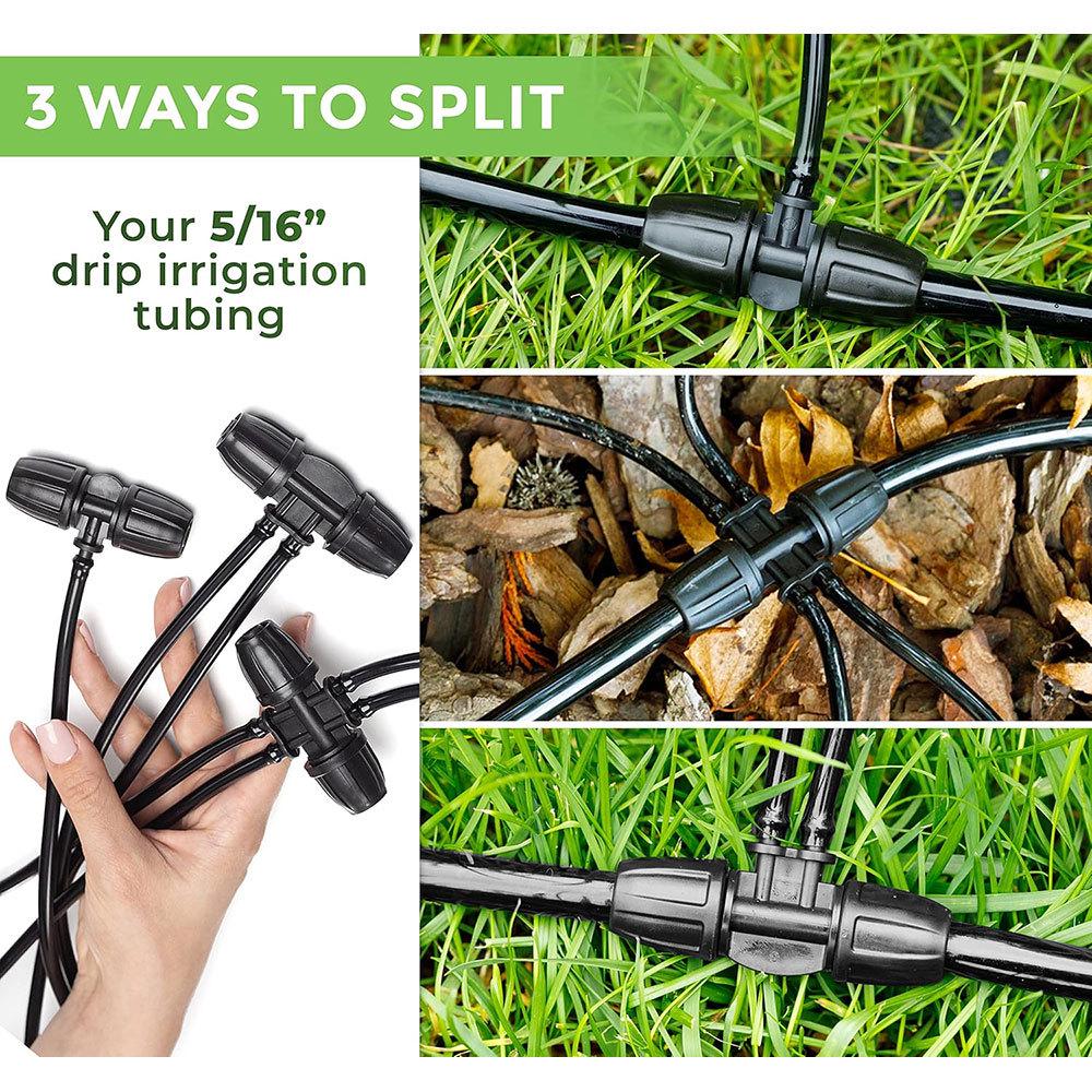 8/12 Irrigation Soft Hose Double Lock 47 Turn Six-Way Garden Watering Connector