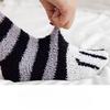 Coral Fleece Cat Paw Socks, Women's Mid-calf Sleeping Socks, Postpartum Floor Thick and Warm Socks for Autumn and Winter
