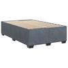 Box Spring Bed with Mattress Dark Grey 120 x 190 cm Velvet