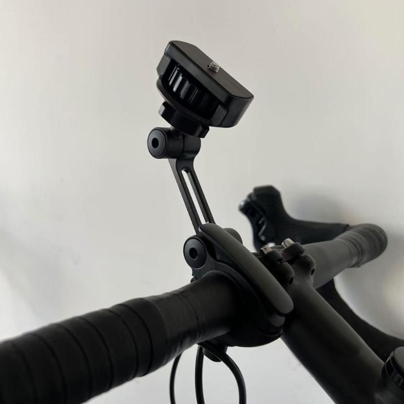 17mm Ball Head with 1/4in Adapter & Action Camera Bracket Motorcycle Bike Handlebar Camera Mount Rotating Holder Clamp