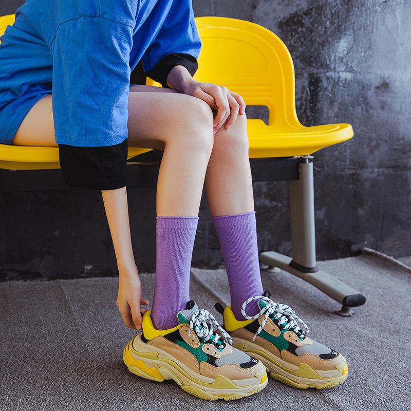 New Arrival Retro Women Lady Cotton Loose Socks Winter In Tube Korean Designer Christmas Socks