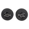 2Pcs Truck Wheel Rubber Tire 55mm Dia Aluminium Alloy Fit for WPL D12 1Celsius10 RC Car