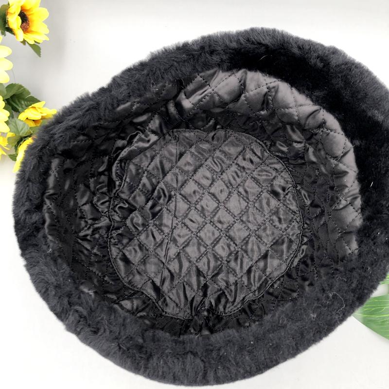 Warmer Hut Herren Schafsleder Mode Dick Gentleman Krempe Hut Outdoor Pelzmützen