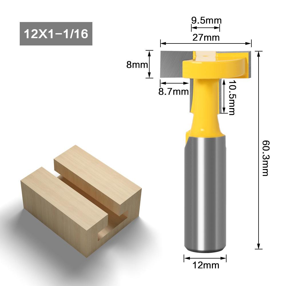 

Export High-Grade Straight Edge T-Knife T-Slot Engraving Machine Woodworking Milling Cutter Woodworking Engraving Machine Tool Hook Milling Straight edge T-knife 12 handle